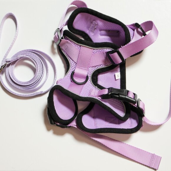 RABBITGOO Lilac Purple Cat Harness & Leash Size Medium - Picture 2 of 10
